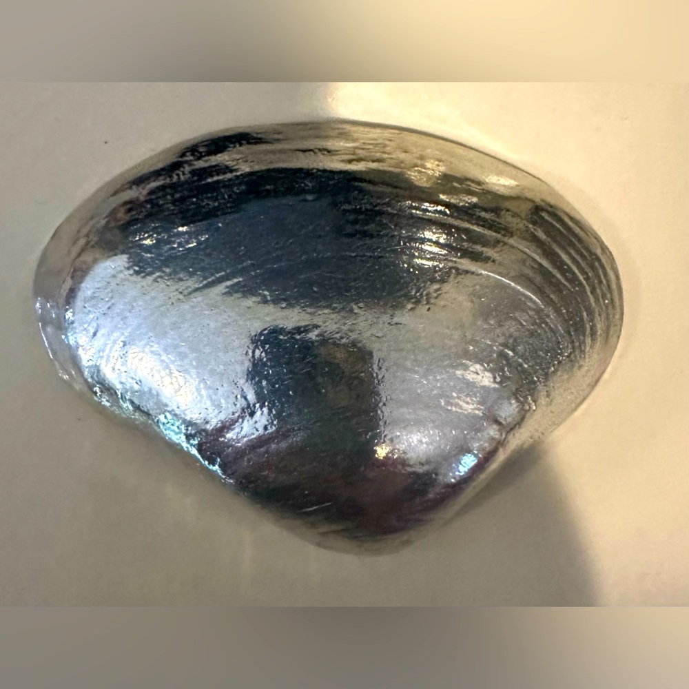 Salisbury Pewter Chesapeake Sea Clam Shells Trinket Dish Salt Caddy USA Signed